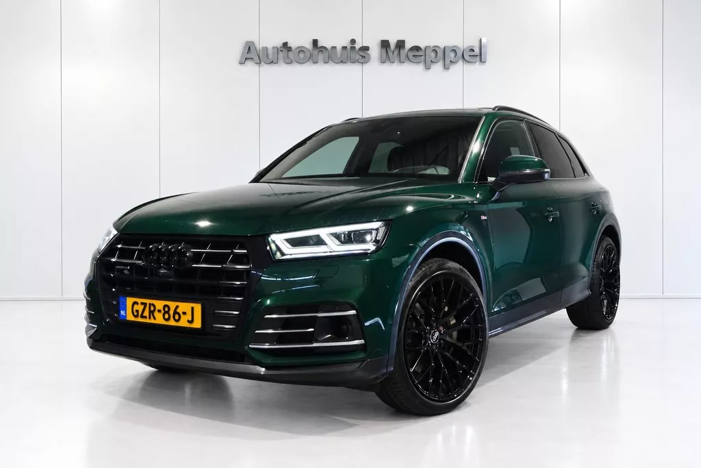 Audi Q5 50 TFSI S-Line*SOH96%*Lucht-V*B&amp;O*Massage*GeruiteStoel*Matrix*HUD*PANO*Trekhaak*Memory